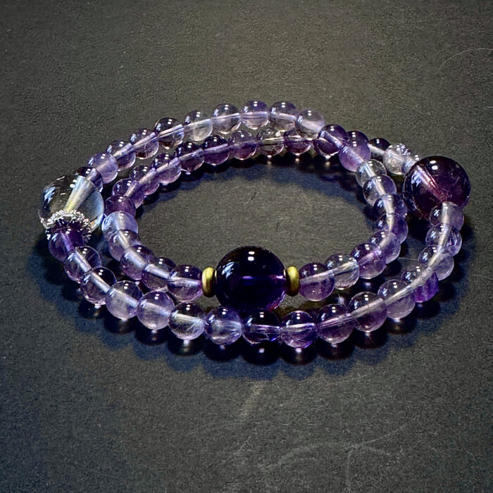 Double Amethyst Bracelet - Wisdom & elegant